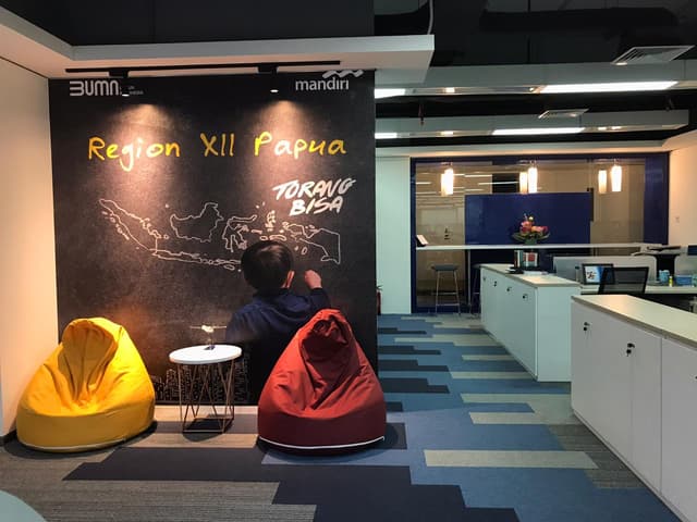 Mandiri Jayapura office nook